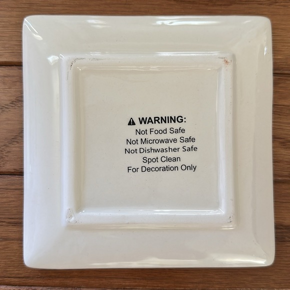 🩷 Two Square plates Floral and Polka Dot hello love pink gold - Picture 7 of 7